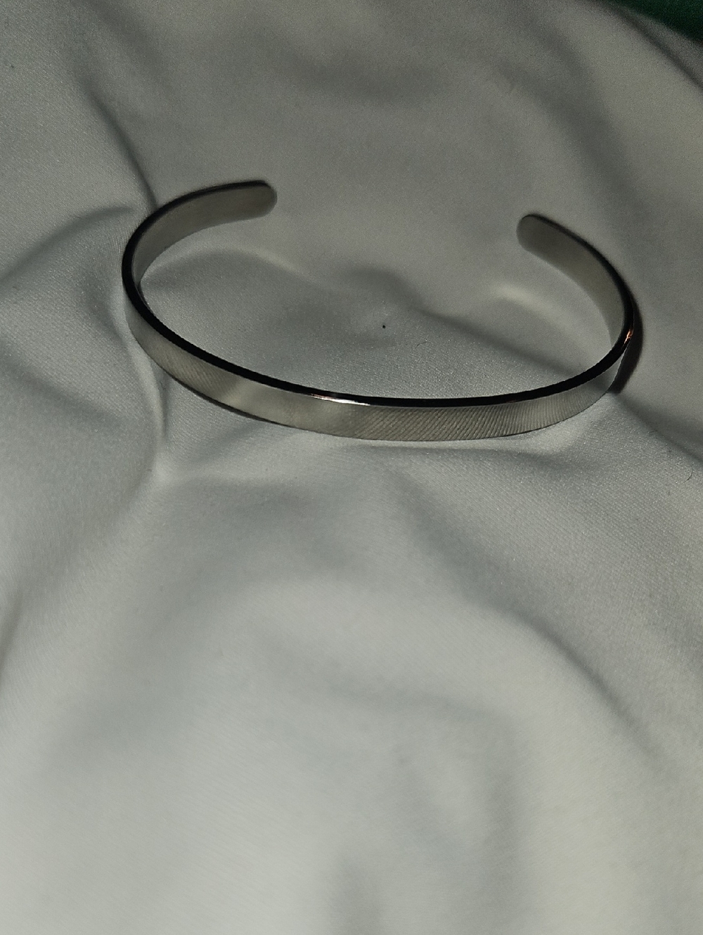 Engraved Silver Cuff Bracelet